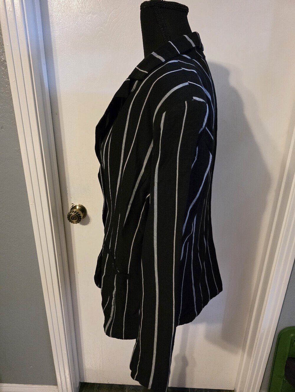 Black Blazer with White Pinstripes - Picture 5 of 6